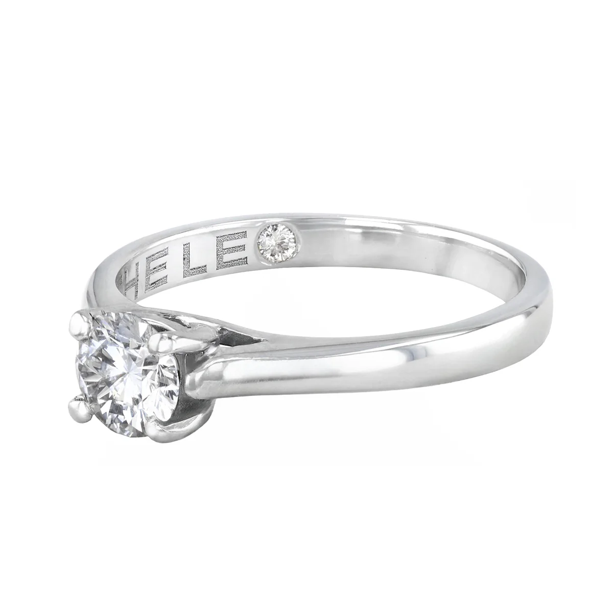LEO 0.54ct Brilliant Cut Diamond Engagement Ring | Pre-Loved | Platinum - Image 3