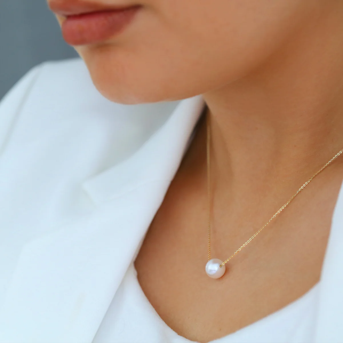 Matt Aminoff Akoya 8.5x9mm Pearl Pendant | 9K Yellow Gold - Image 2