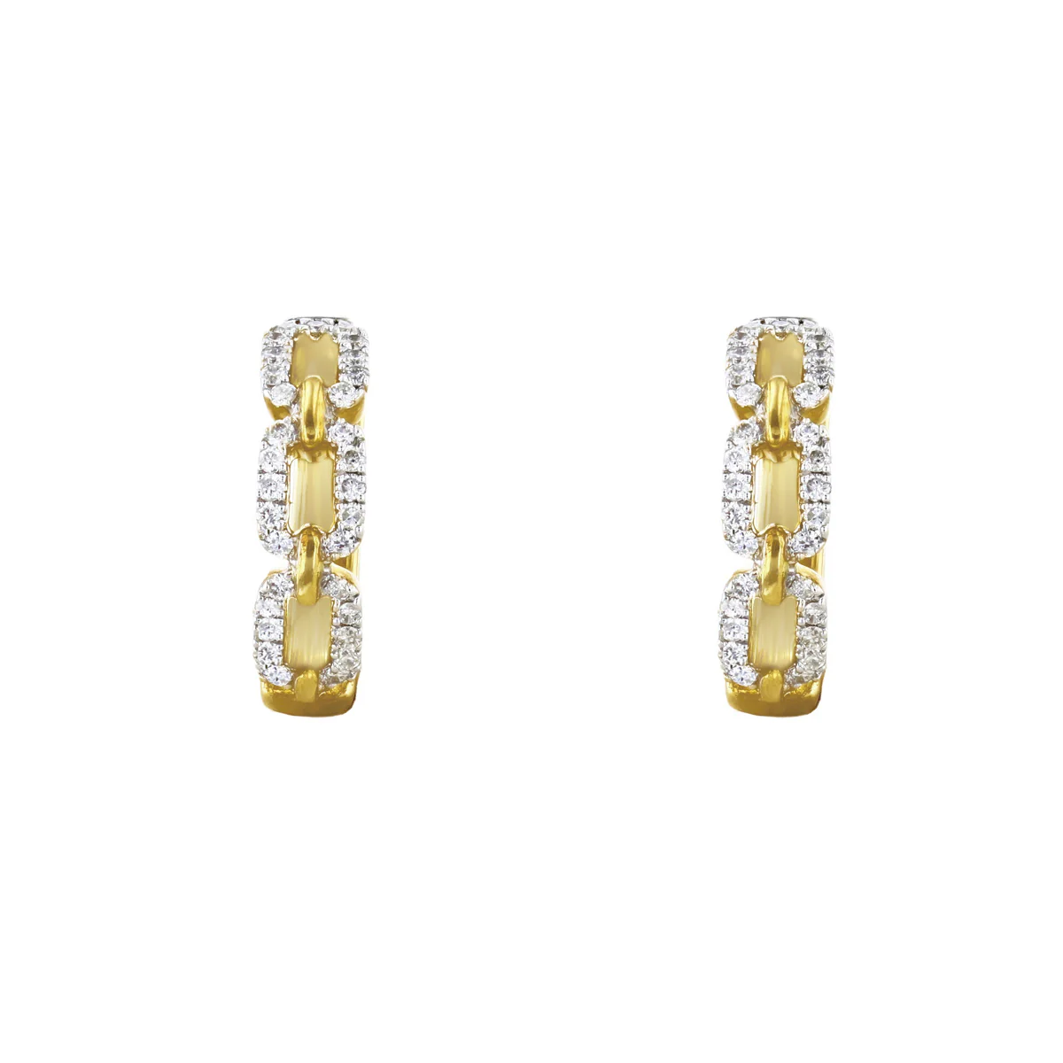 Everyday Diamonds Collection 0.25ct Diamond Curb Huggies | 9K Yellow Gold - Image 5