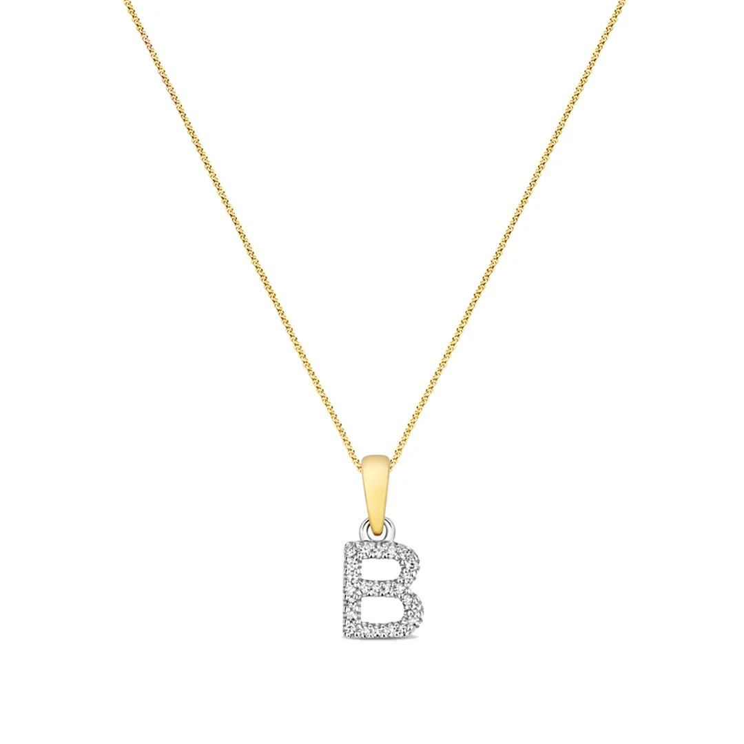 Everyday Diamonds Collection Diamond Letter Necklace | 9K Yellow Gold - Image 3