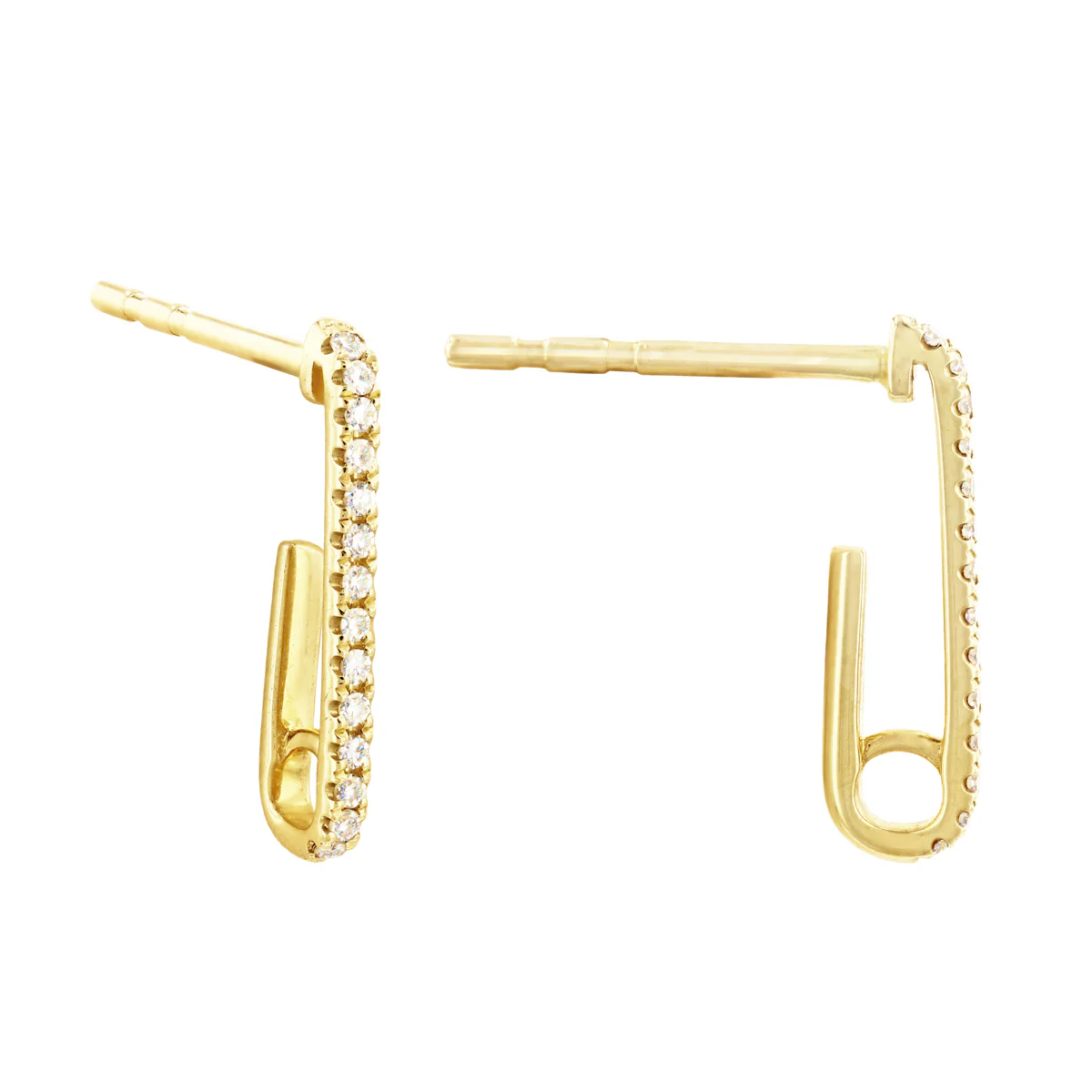 Everyday Diamonds Collection Diamond Link Earrings | 14K Yellow Gold - Image 5