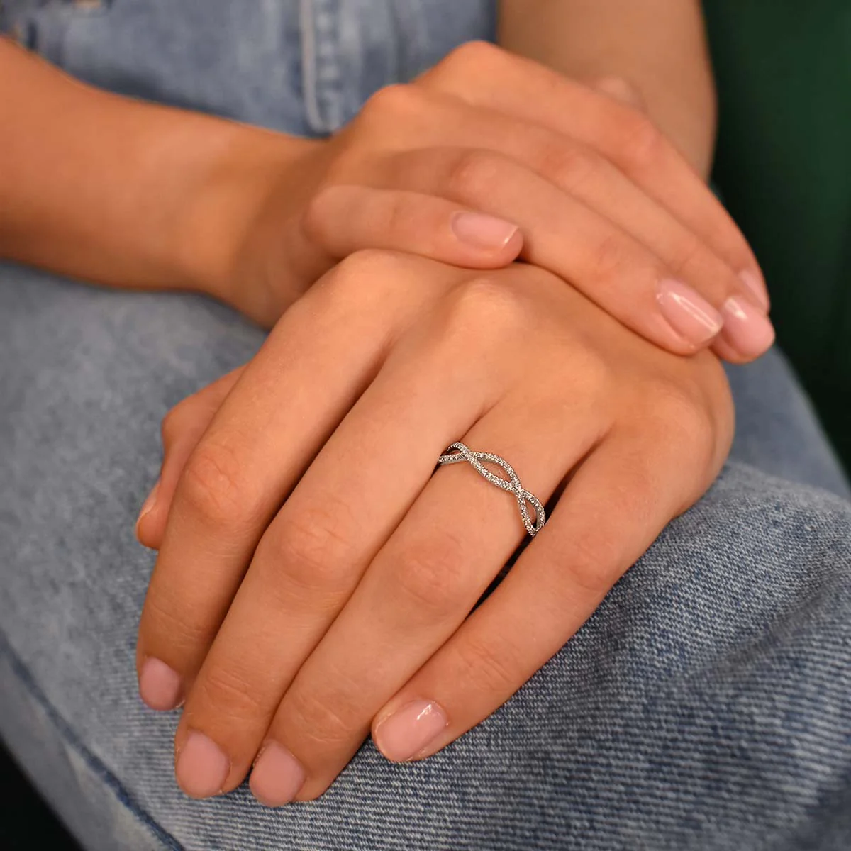 Everyday Diamonds Collection Diamond Open Twist Ring | 14K White Gold - Image 4