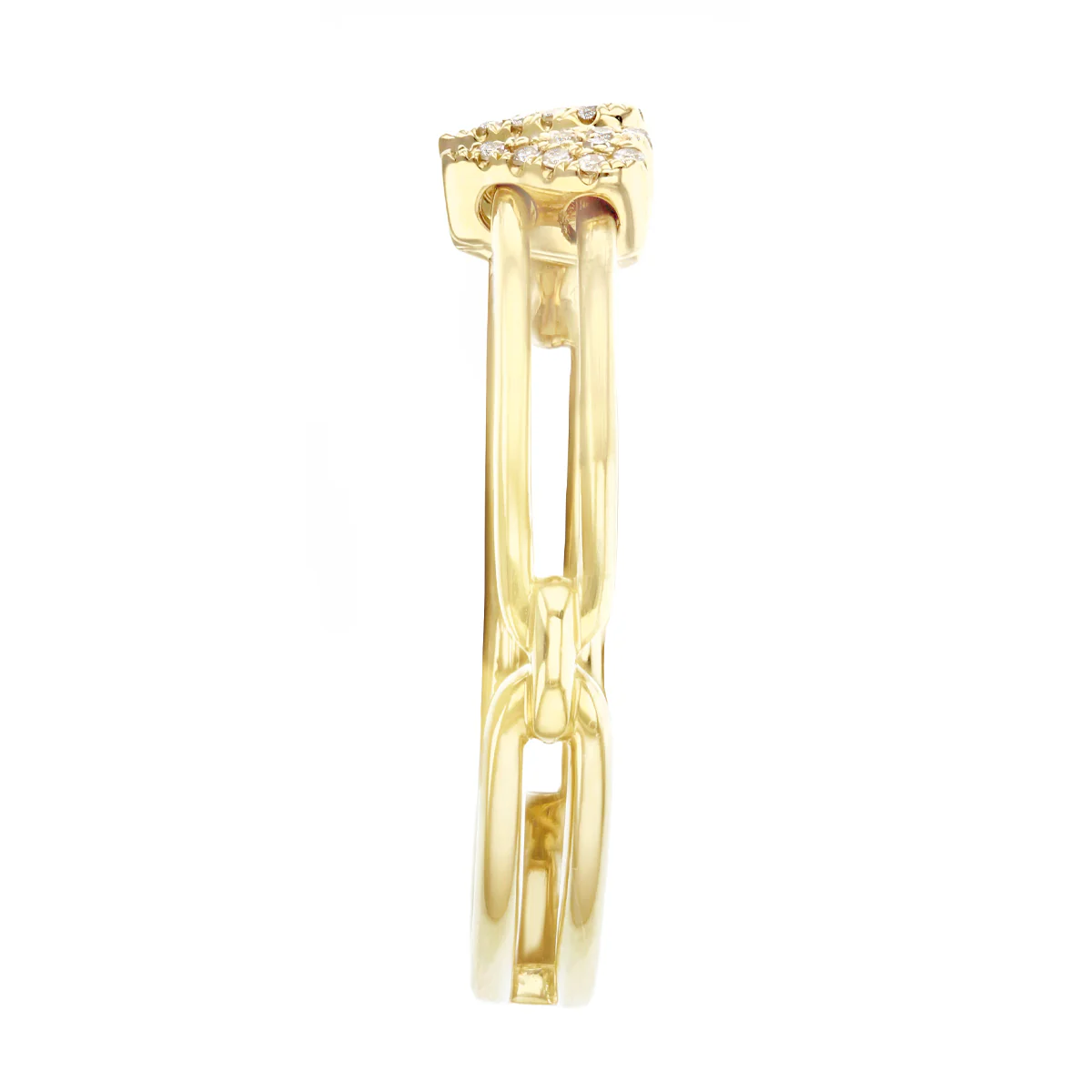 Everyday Diamonds Collection Pave Diamond Heart Slider Ring  | 14K Yellow Gold - Image 4