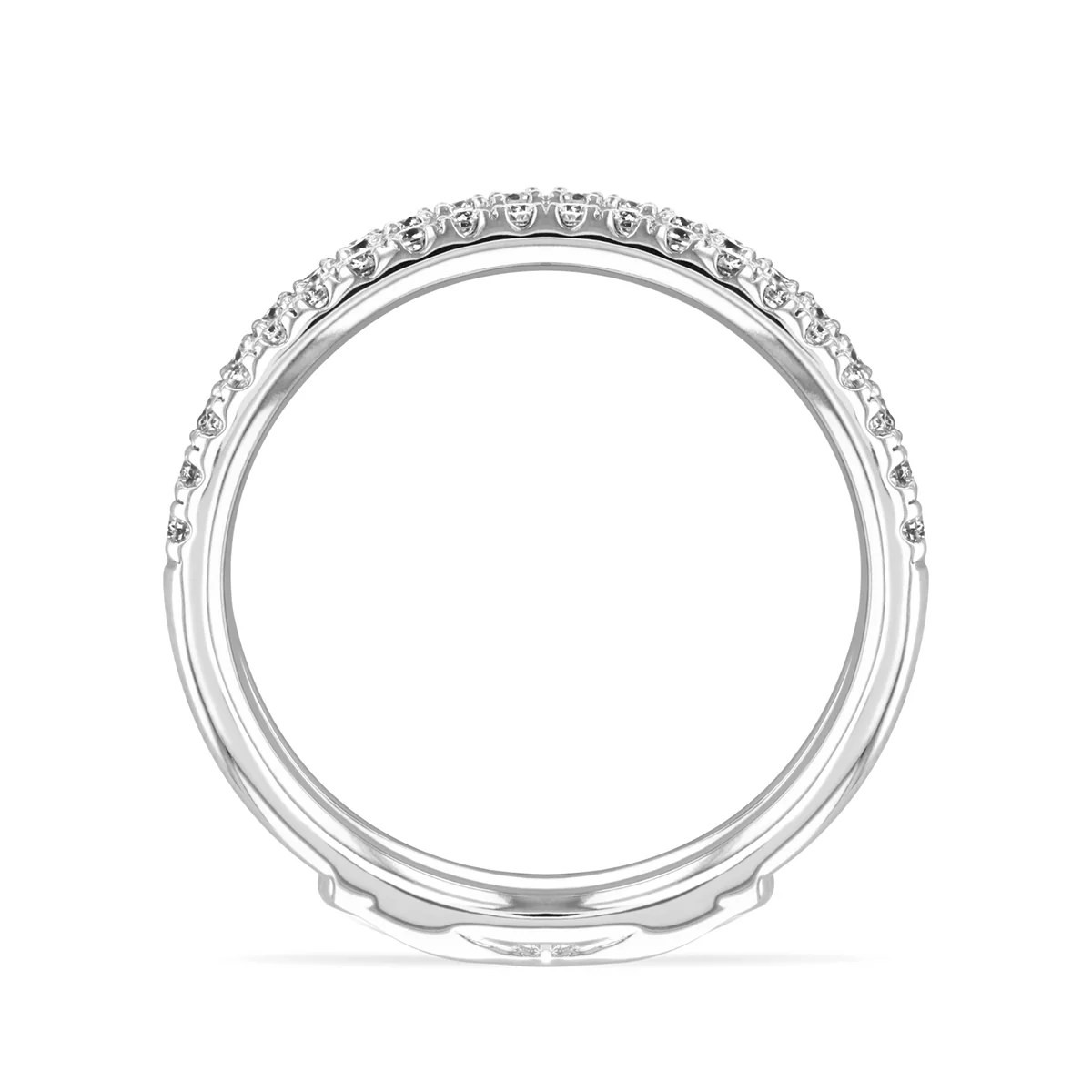Everyday Diamonds Collection Odette Open Double Row Diamond Eternity Ring | 18K White Gold - Image 2