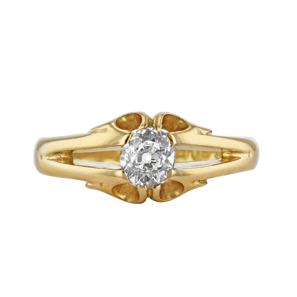 Old Brilliant Signet Ring | Pre-Loved | 18K Yellow Gold - Image 5