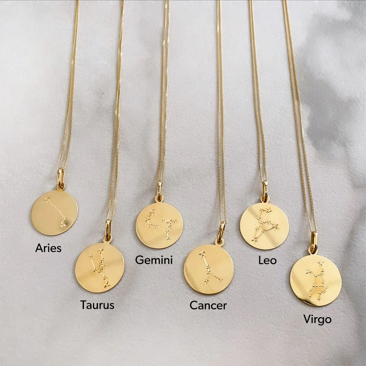 Personalised Birthstone and Star Sign Necklace | 9K Yellow Gold - Image 5