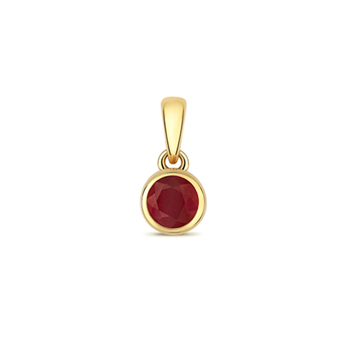 Personalised Birthstone Rubover Pendant | 9K Yellow Gold - Image 11