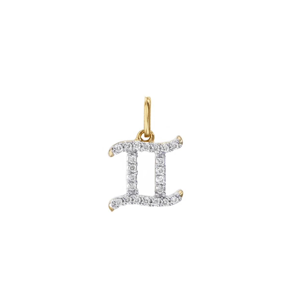Personalised Diamond Zodiac Charm | 9K Yellow Gold - Image 3