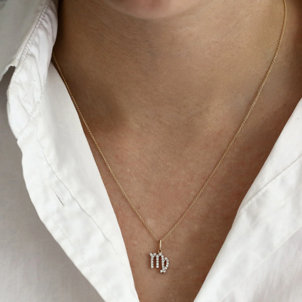 Personalised Diamond Zodiac Pendant | 9K Yellow Gold - Image 12