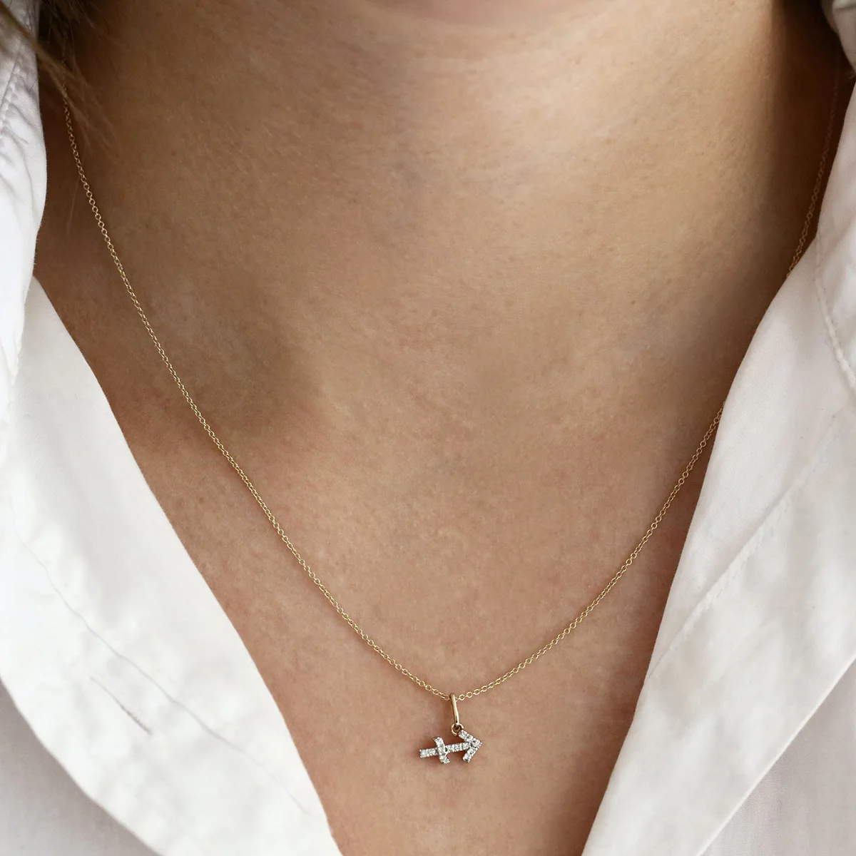 Personalised Diamond Zodiac Pendant | 9K Yellow Gold - Image 18