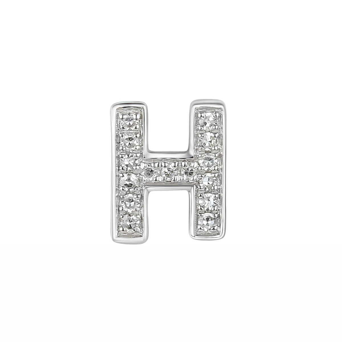 Personalised Luxury Diamond Letter Necklace | 9K White Gold - Image 10