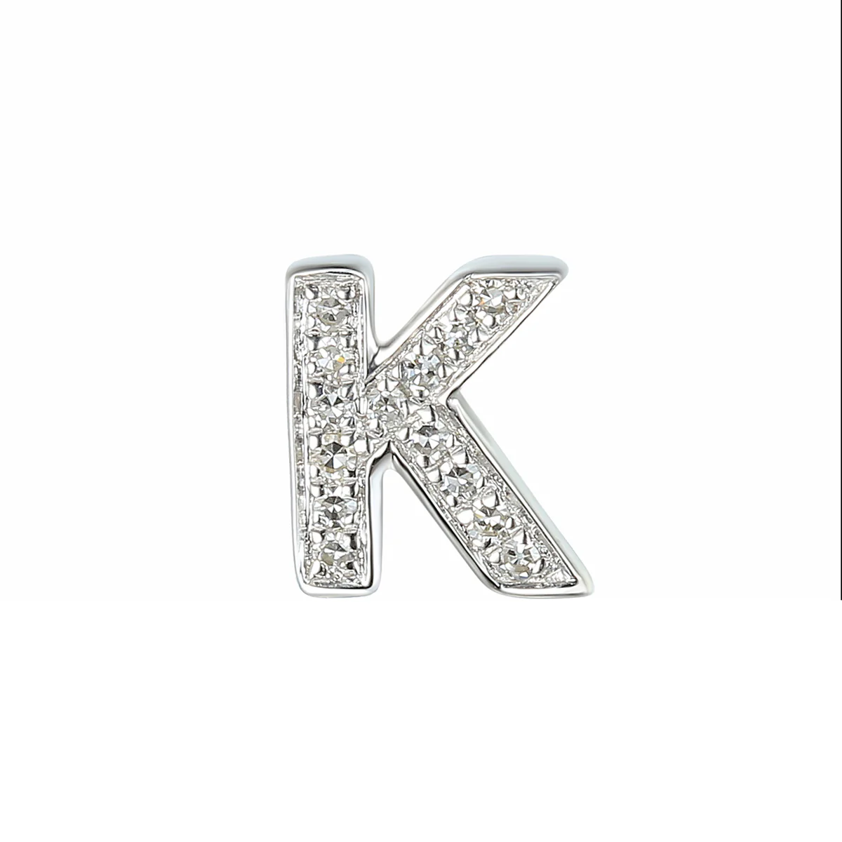 Personalised Luxury Diamond Letter Necklace | 9K White Gold - Image 13