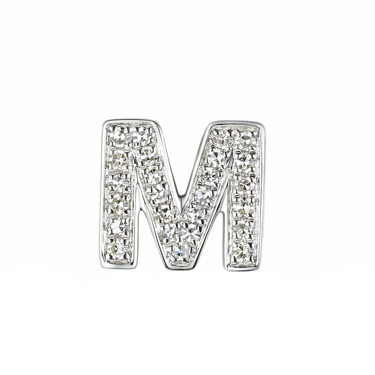 Personalised Luxury Diamond Letter Necklace | 9K White Gold - Image 15