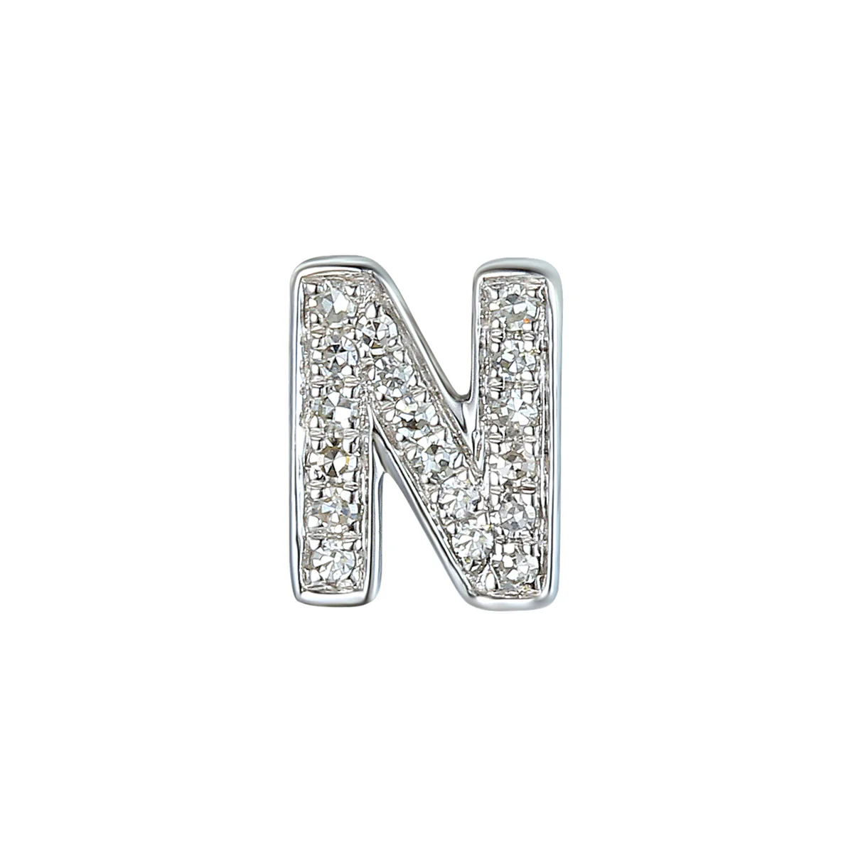 Personalised Luxury Diamond Letter Necklace | 9K White Gold - Image 16