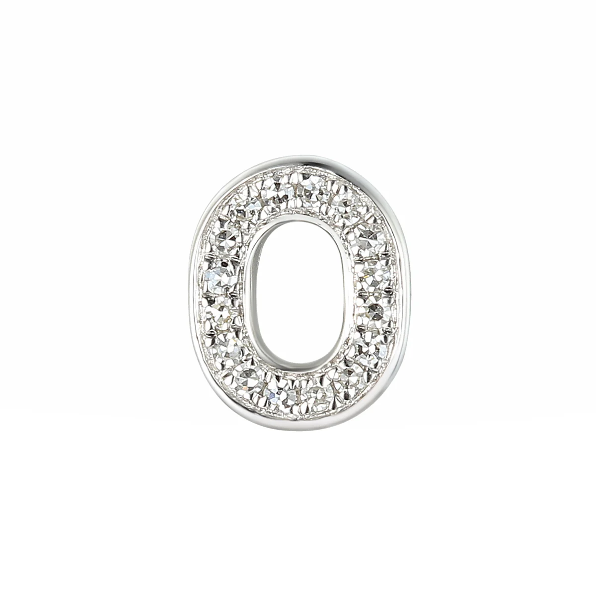 Personalised Luxury Diamond Letter Necklace | 9K White Gold - Image 17