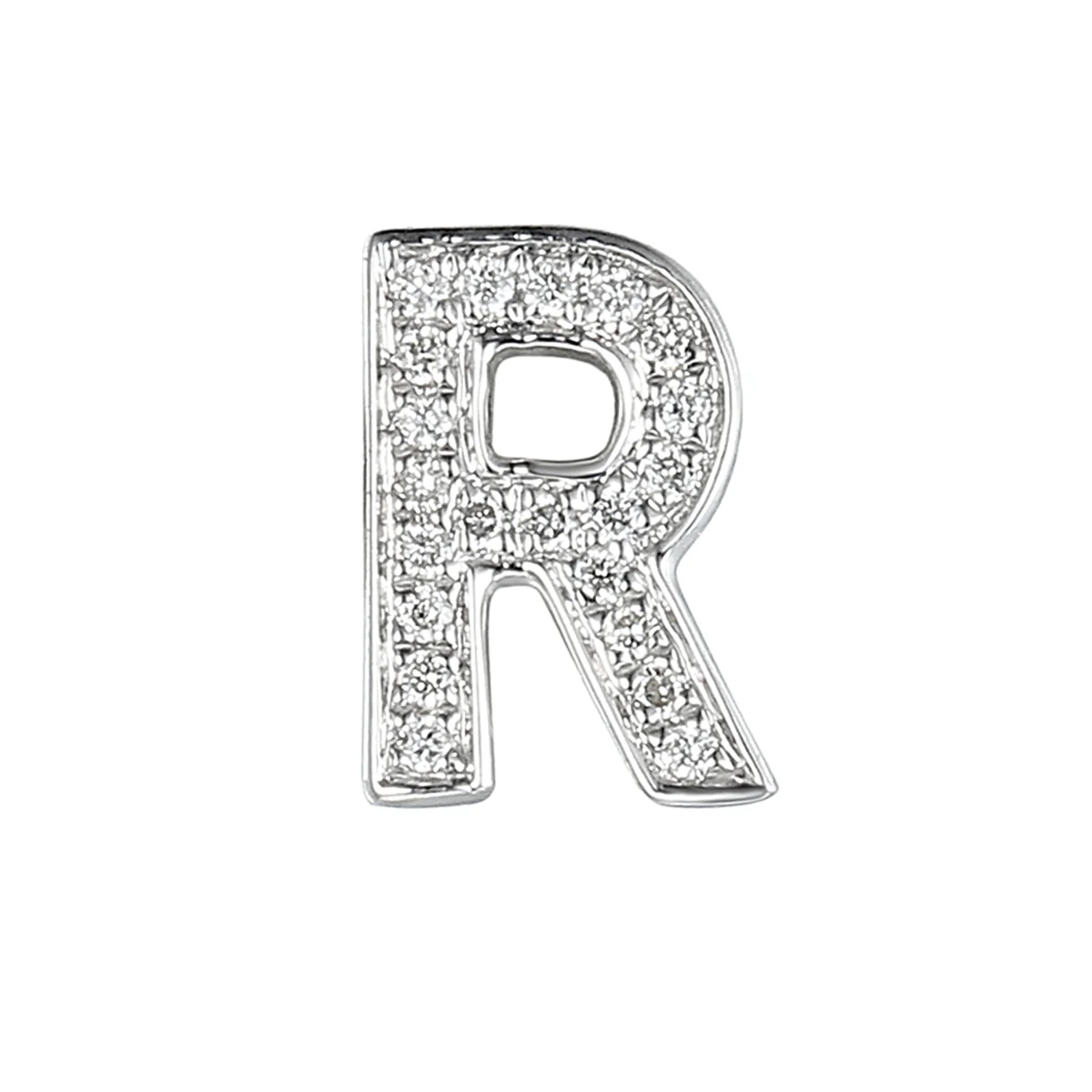 Personalised Luxury Diamond Letter Necklace | 9K White Gold - Image 19