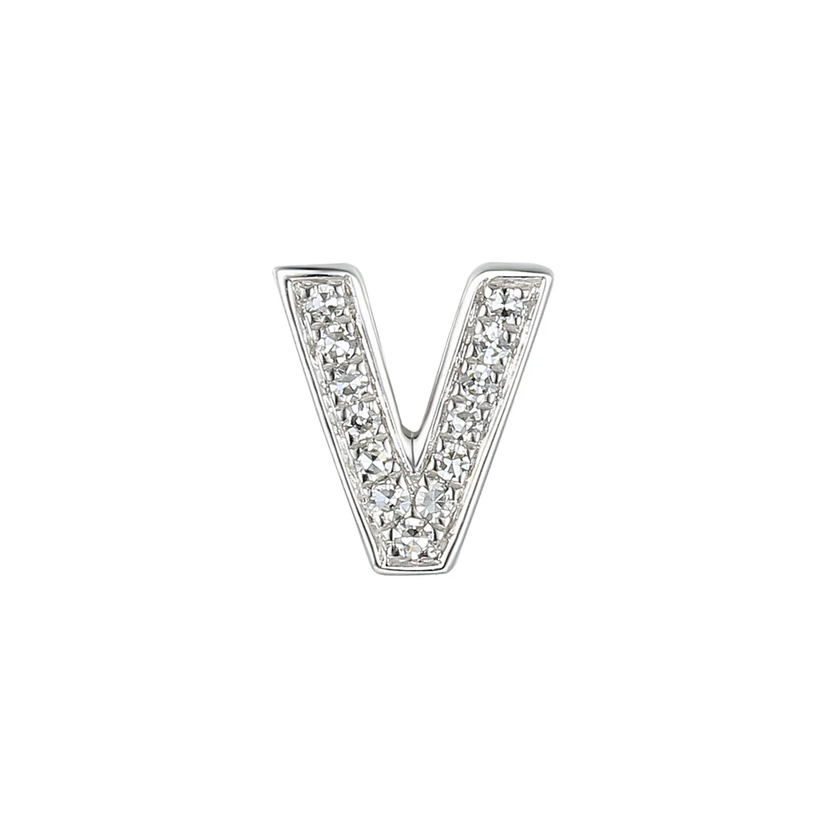 Personalised Luxury Diamond Letter Necklace | 9K White Gold - Image 22