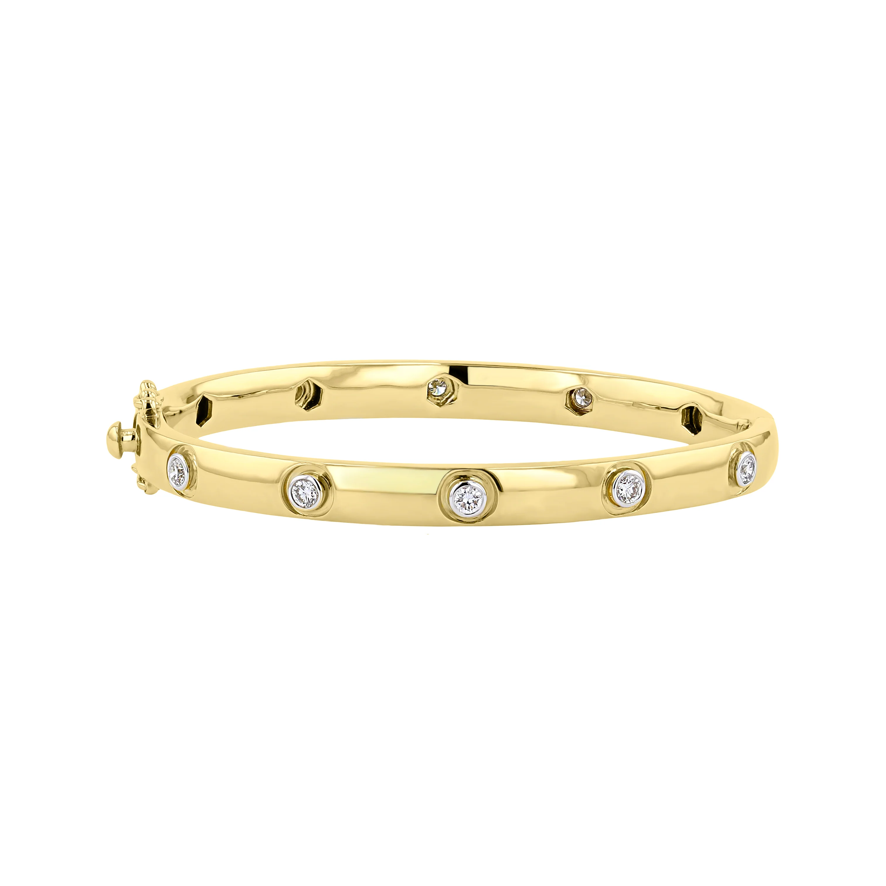 Radiance Collection 1.00ct Diamond & Yellow Gold Bangle - Image 5