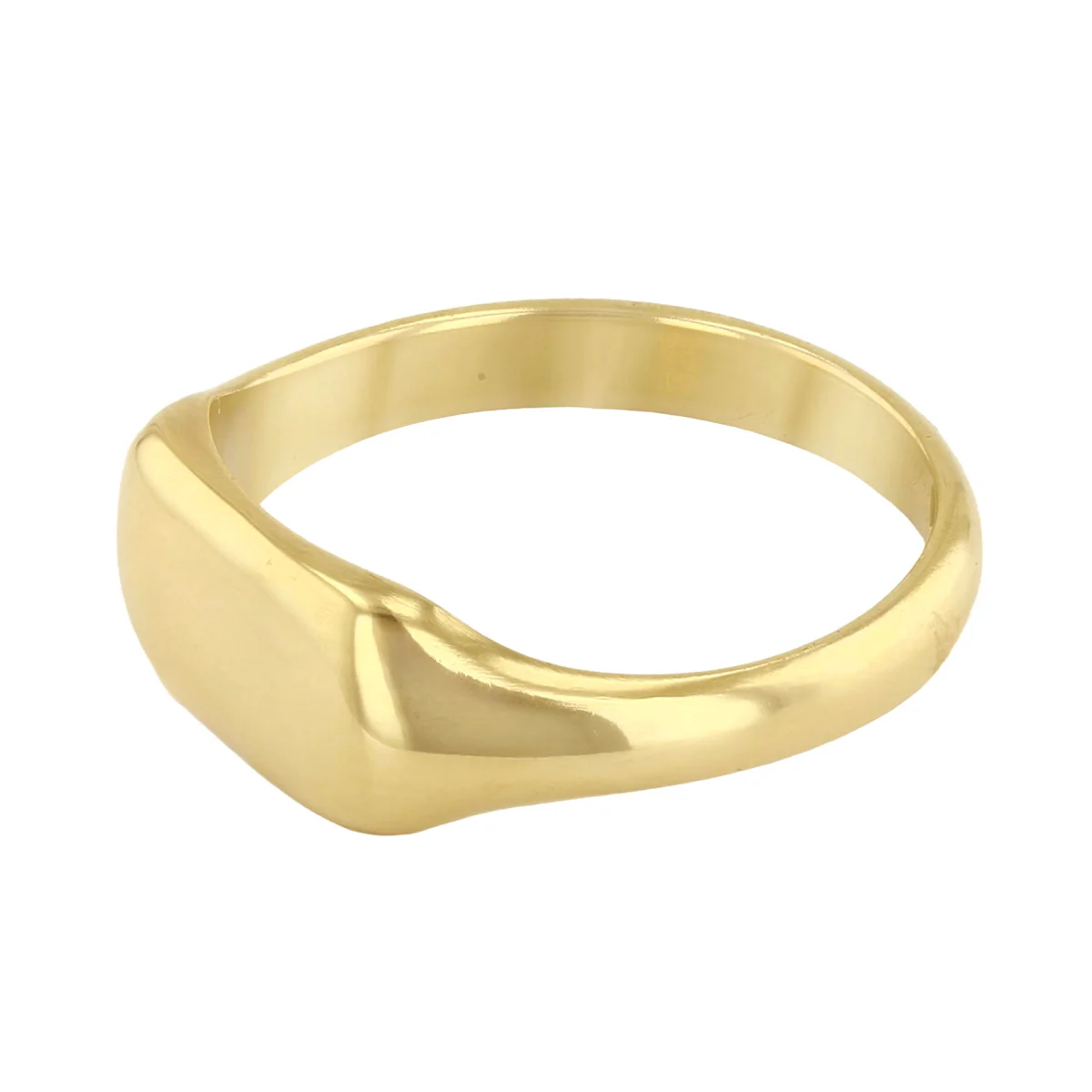 Rectangular Signet Ring | Pre-Loved | 18K Yellow Gold - Image 3