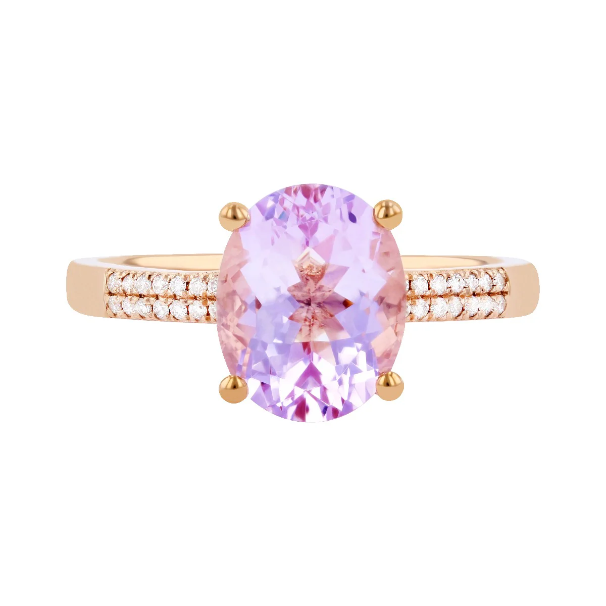Riviera Collection 2.55ct Pink Amethyst & Diamond Ring - Image 2