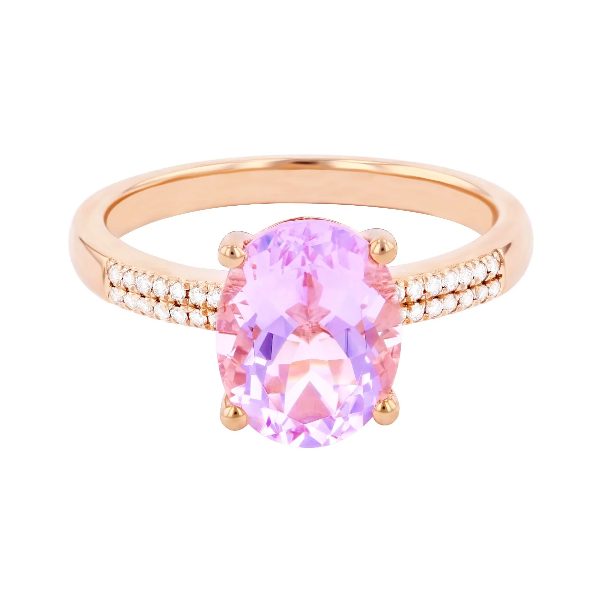 Riviera Collection 2.55ct Pink Amethyst & Diamond Ring - Image 4