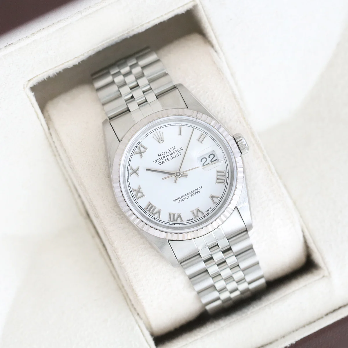 Rolex, Datejust 36, White Rolesor | Pre-Owned | 16234 - 1995 - Image 8