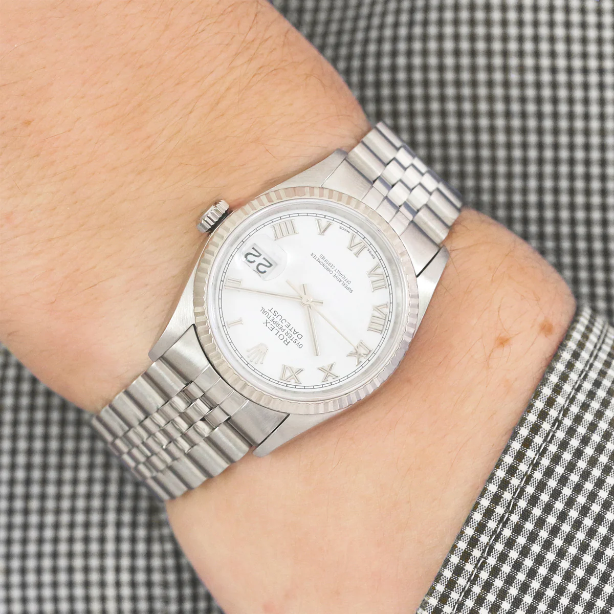 Rolex, Datejust 36, White Rolesor | Pre-Owned | 16234 - 1995 - Image 9