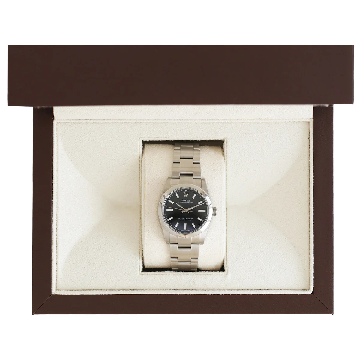Rolex, Oyster Perpetual 34, Oystersteel | Pre-Owned | 124200 - 2021 - Image 6