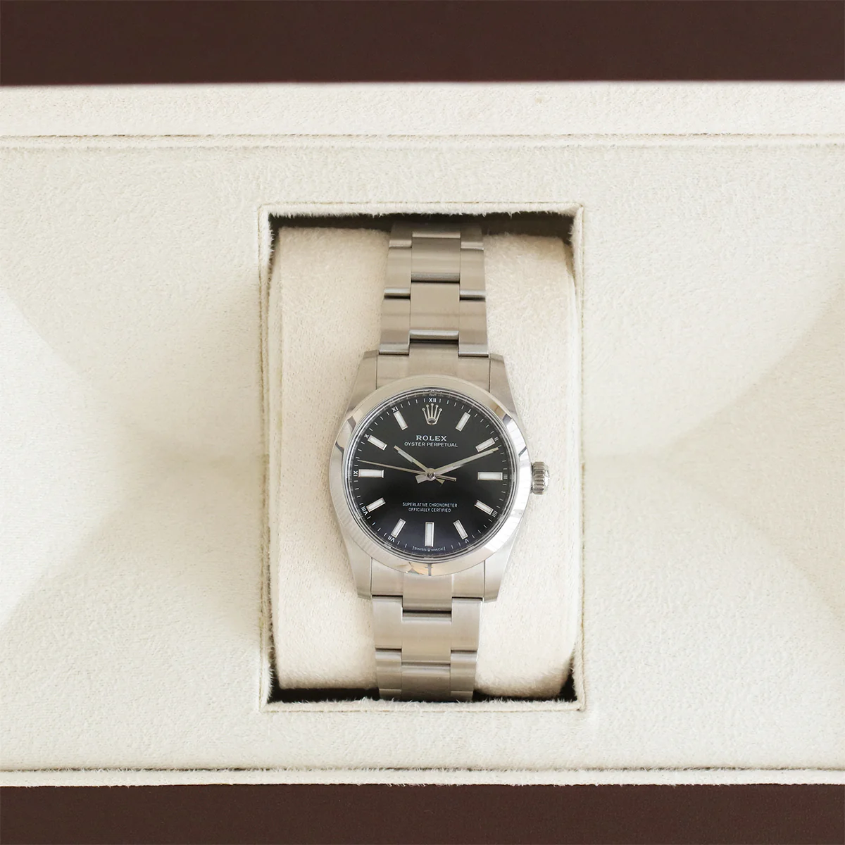 Rolex, Oyster Perpetual 34, Oystersteel | Pre-Owned | 124200 - 2021 - Image 7