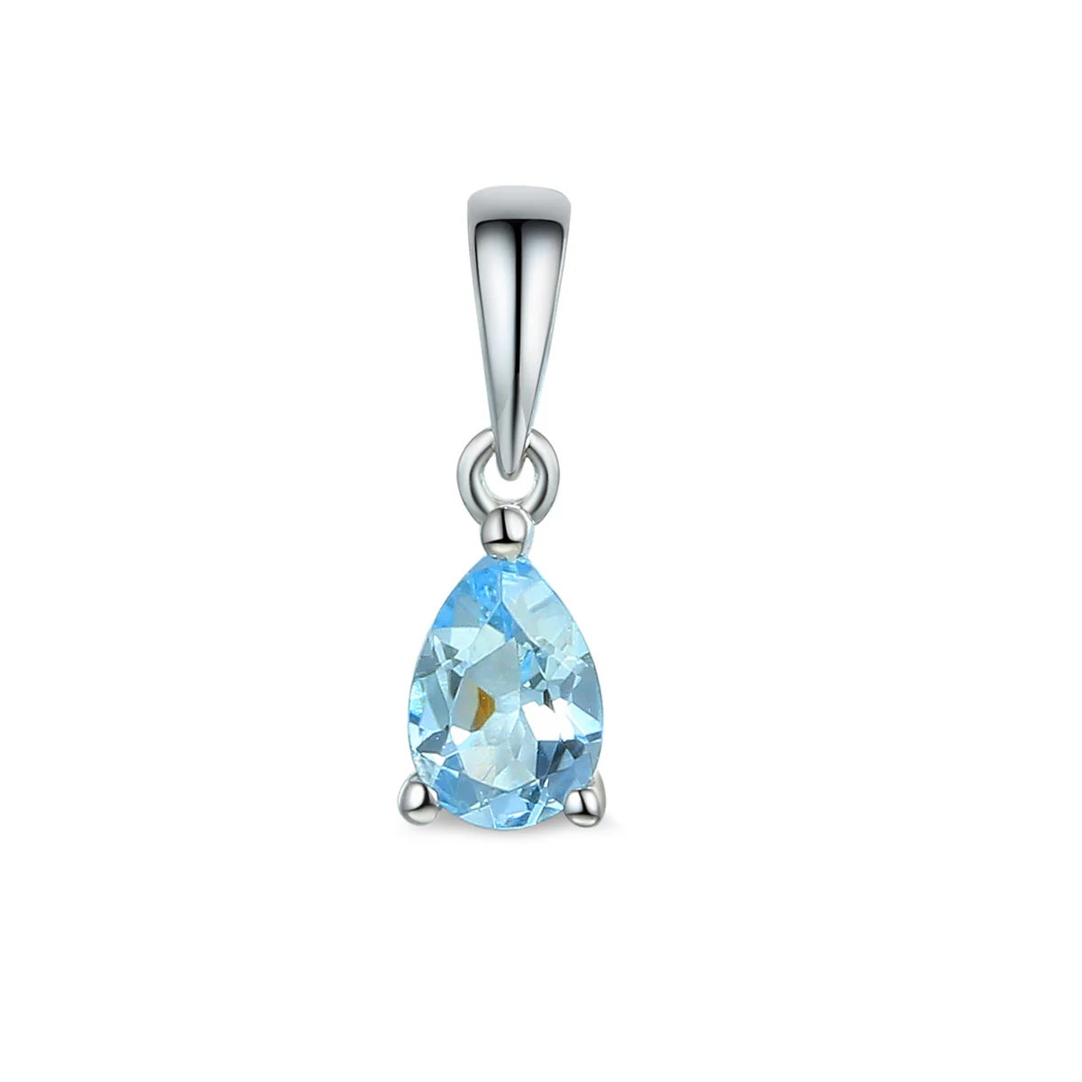 Rosa Mer Pear Aquamarine Pendant & Earring Set | 9K White Gold - Image 5