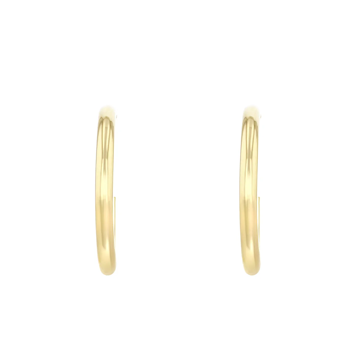 Soleil Collection 15mm Hoop Earrings | 9K Solid Yellow Gold - Image 3