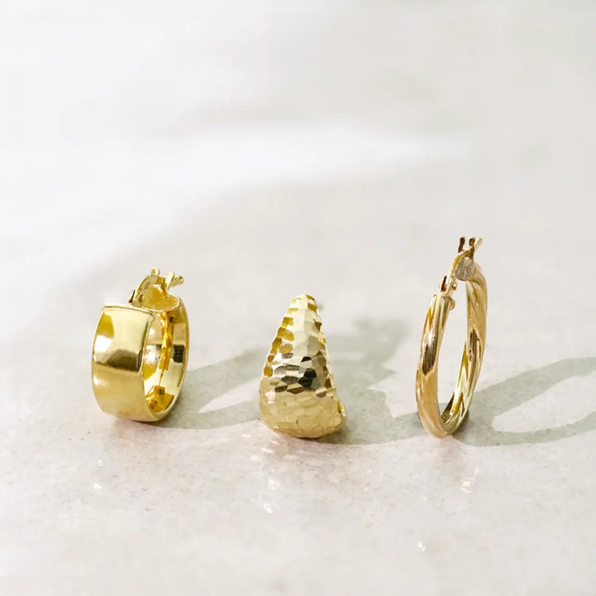 Soleil Collection 15mm Twist Hoop Earrings | 9K SolidYellow Gold - Image 6