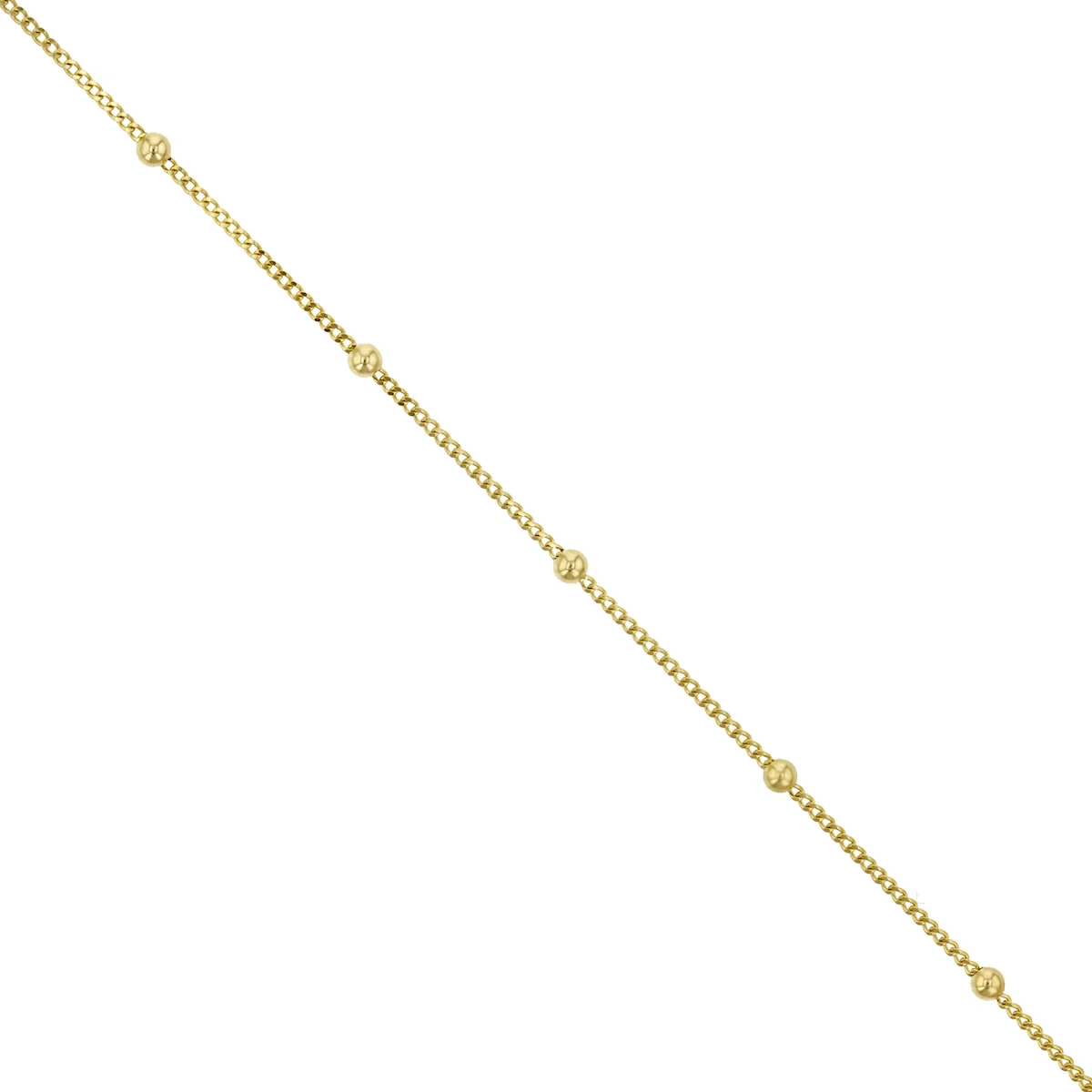 Soleil Collection 18" Curb and Ball Chain Necklace | 9K Yellow Gold - Image 2