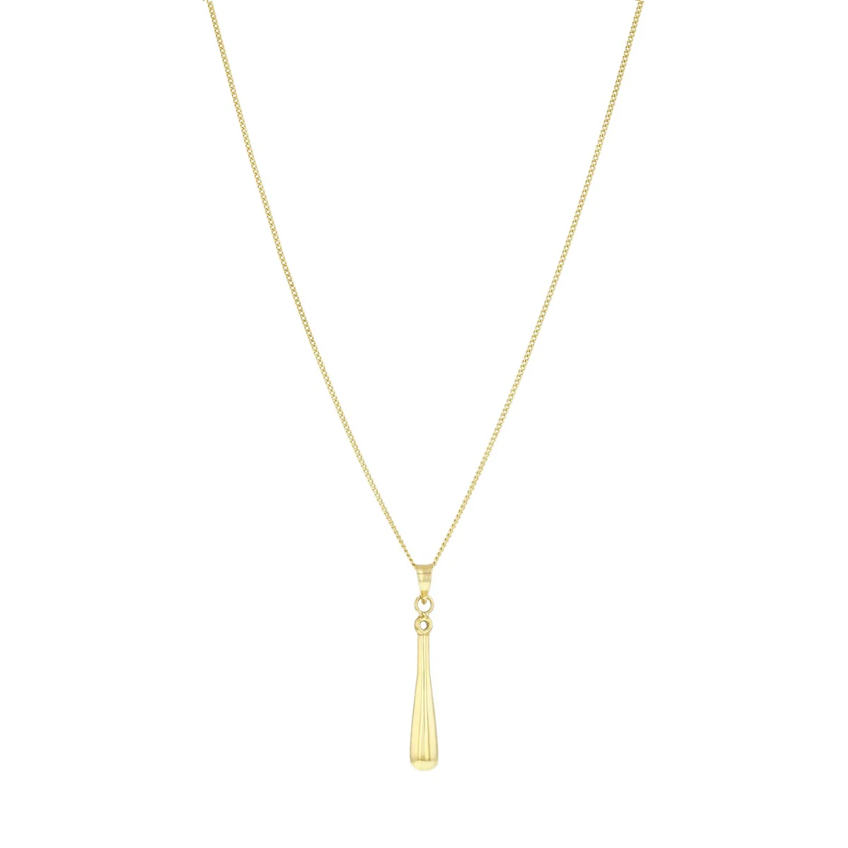 Soleil collection 25mm Tear Drop Necklace | 9K Yellow Gold - Image 2