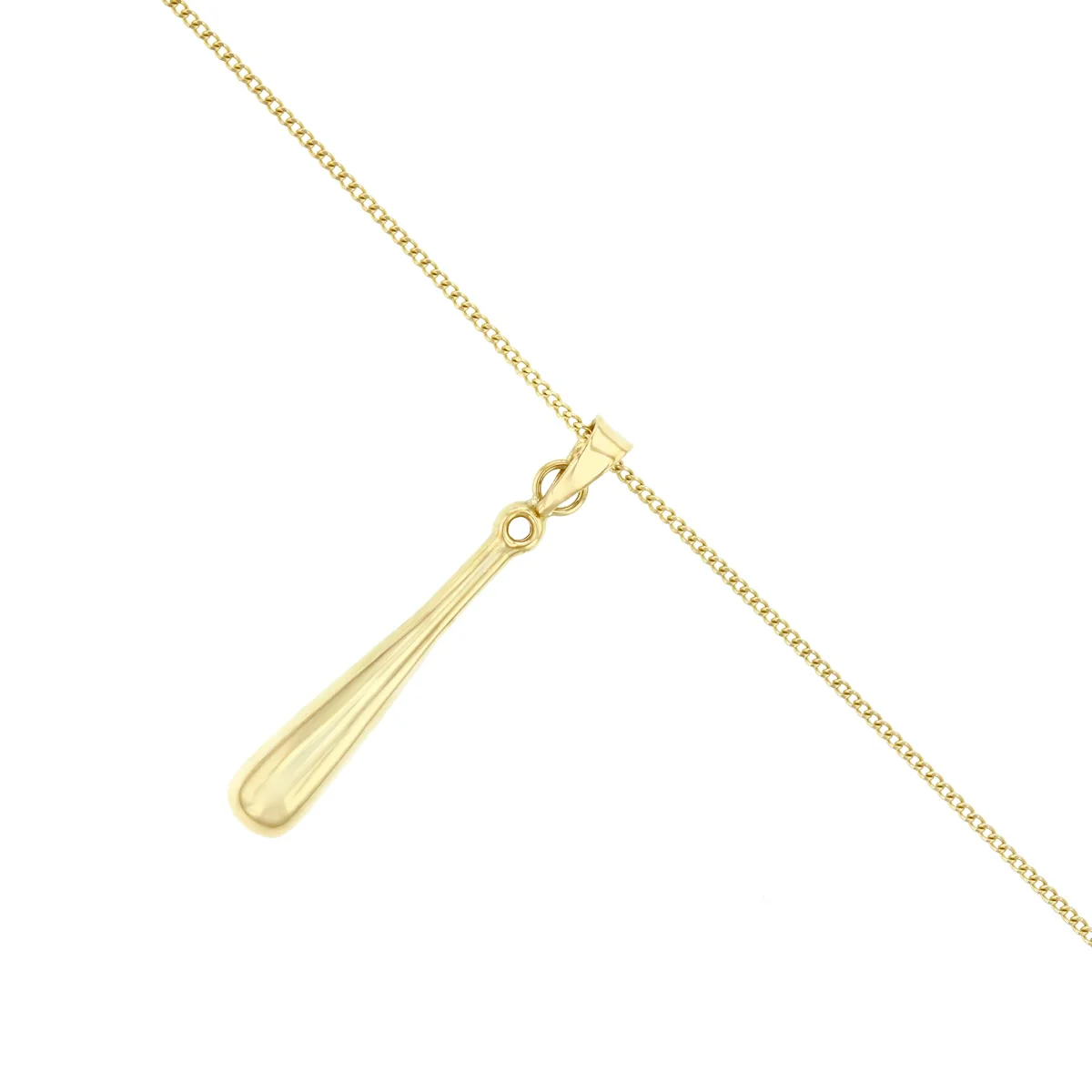 Soleil collection 25mm Tear Drop Necklace | 9K Yellow Gold - Image 3