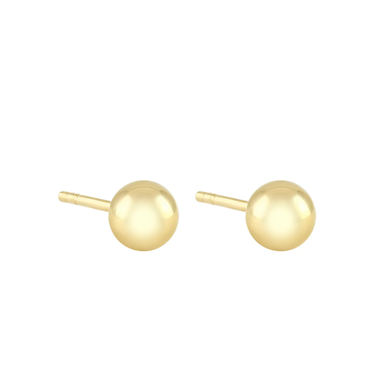 Soleil Collection 4mm Ball Stud Earrings | 9K Yellow Gold - Image 3