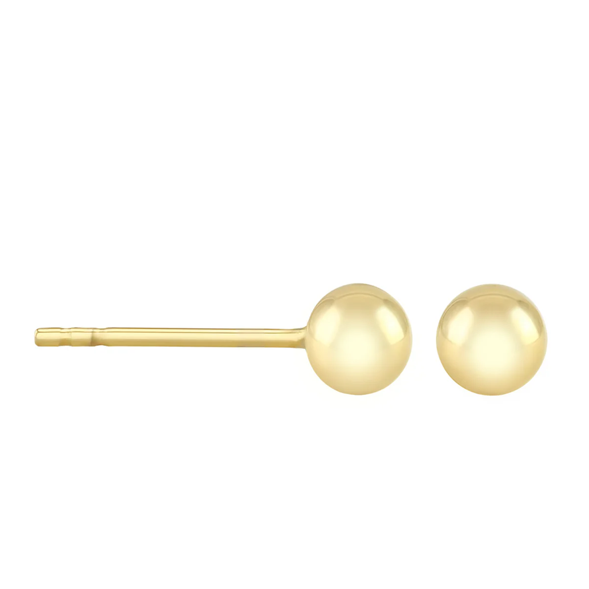 Soleil Collection 4mm Ball Stud Earrings | 9K Yellow Gold - Image 4
