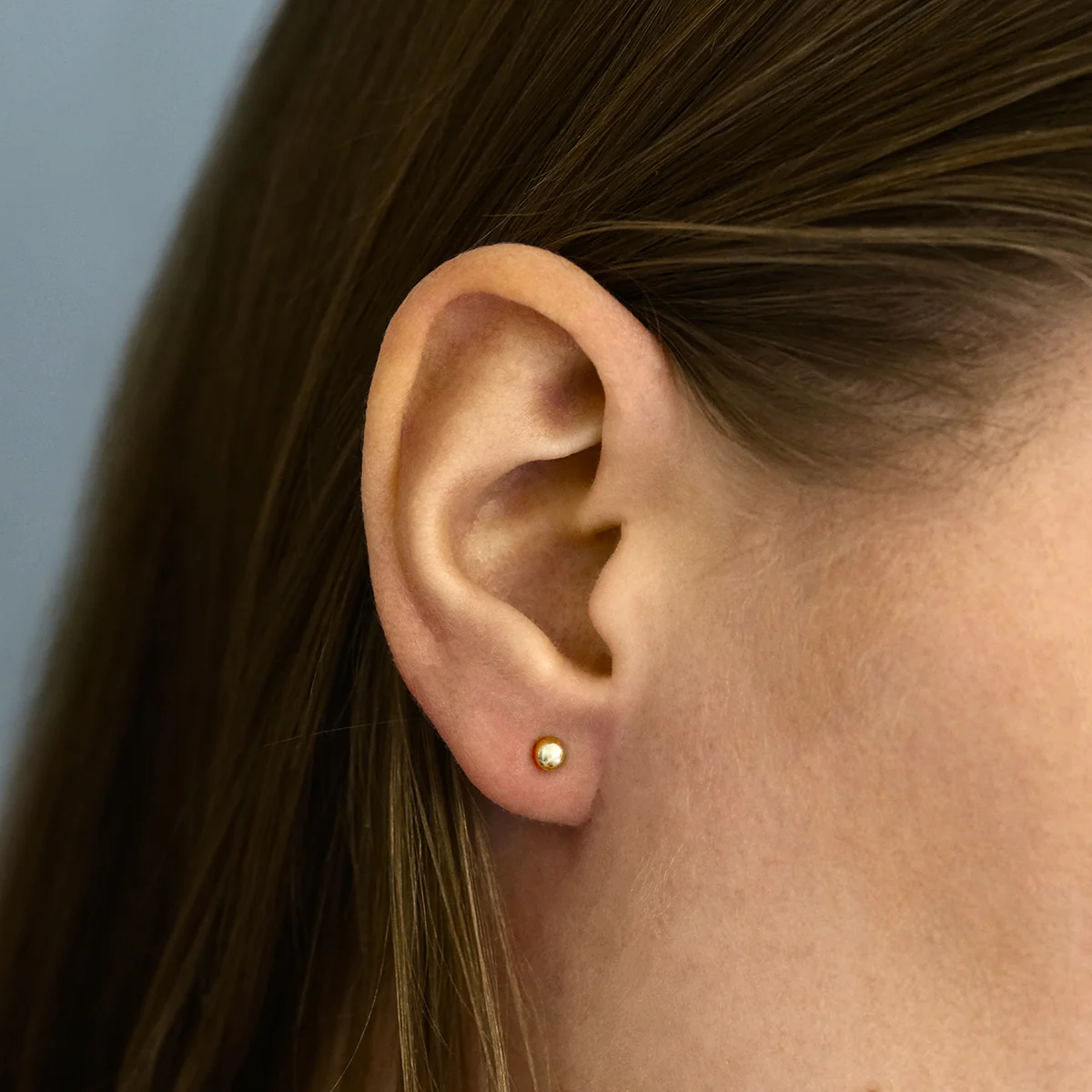 Soleil Collection 4mm Ball Stud Earrings | 9K Yellow Gold - Image 6