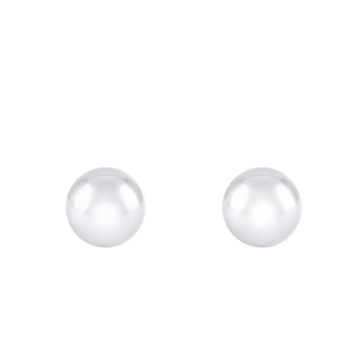 Soleil Collection 5mm Ball Stud Earrings | 9K White Gold - Image 2