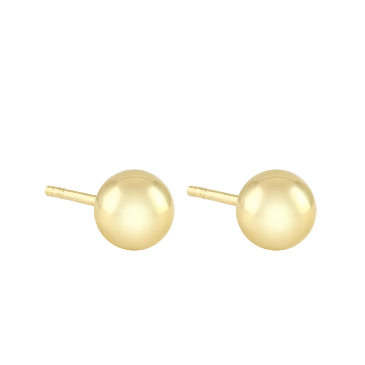 Soleil Collection 5mm Ball Stud Earrings | 9K Yellow Gold - Image 3