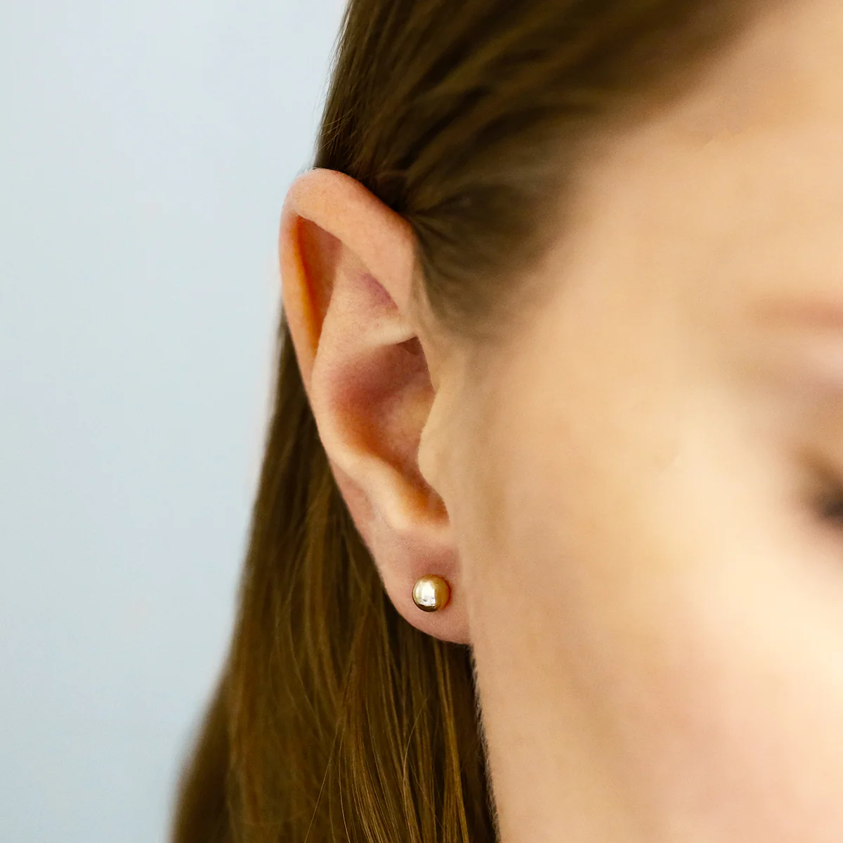 Soleil Collection 5mm Ball Stud Earrings | 9K Yellow Gold - Image 6