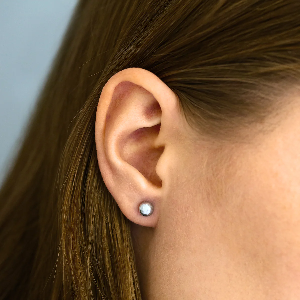 Soleil Collection 6mm Ball Stud Earrings | 9K White Gold - Image 5
