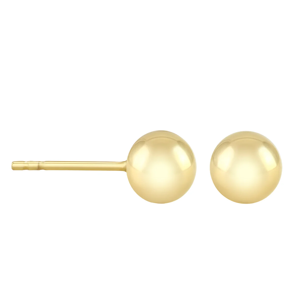 Soleil Collection 6mm Ball Stud Earrings | 9K Yellow Gold - Image 4