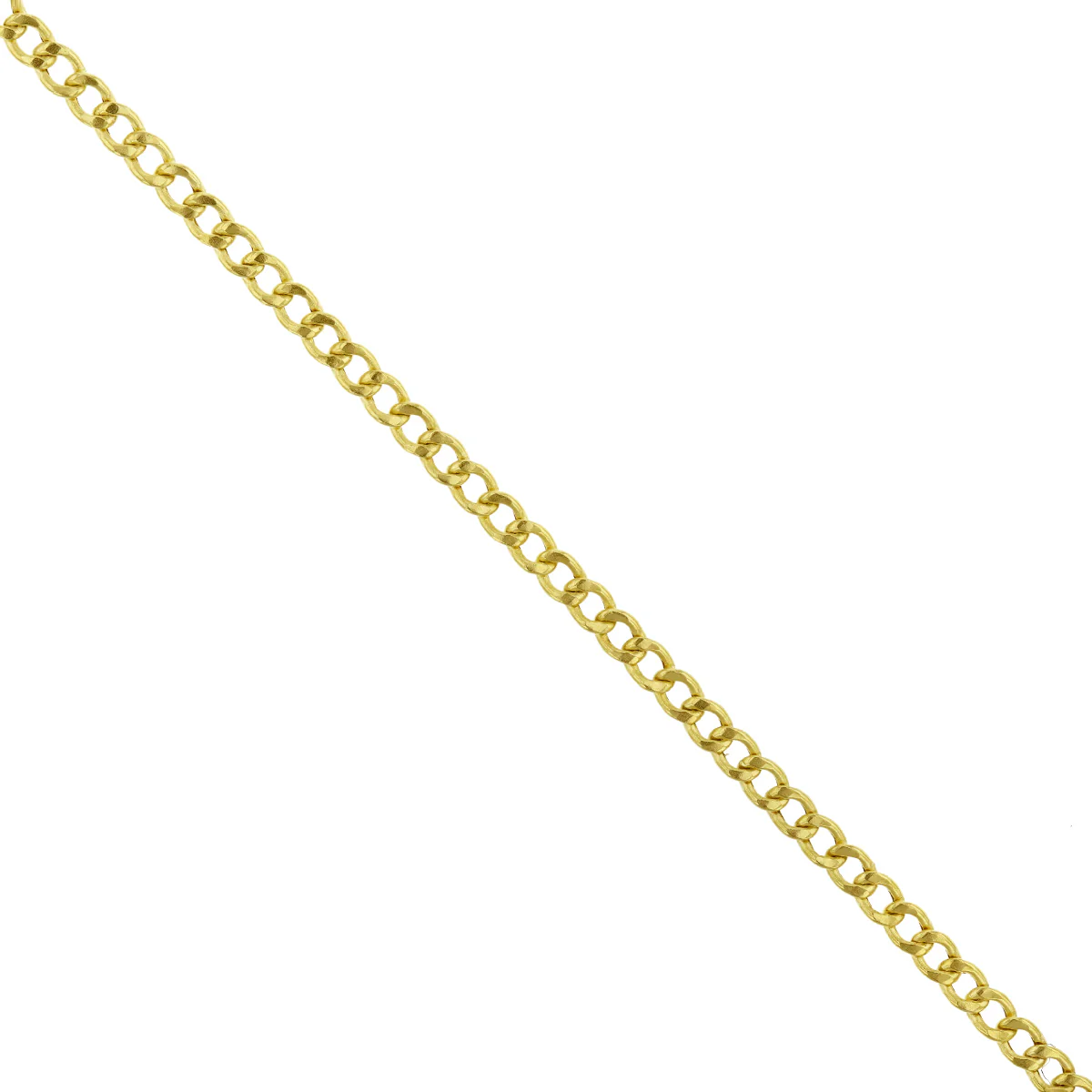 Soleil Collection 9.5" Curb Link Anklet | 9K Solid Yellow Gold - Image 2