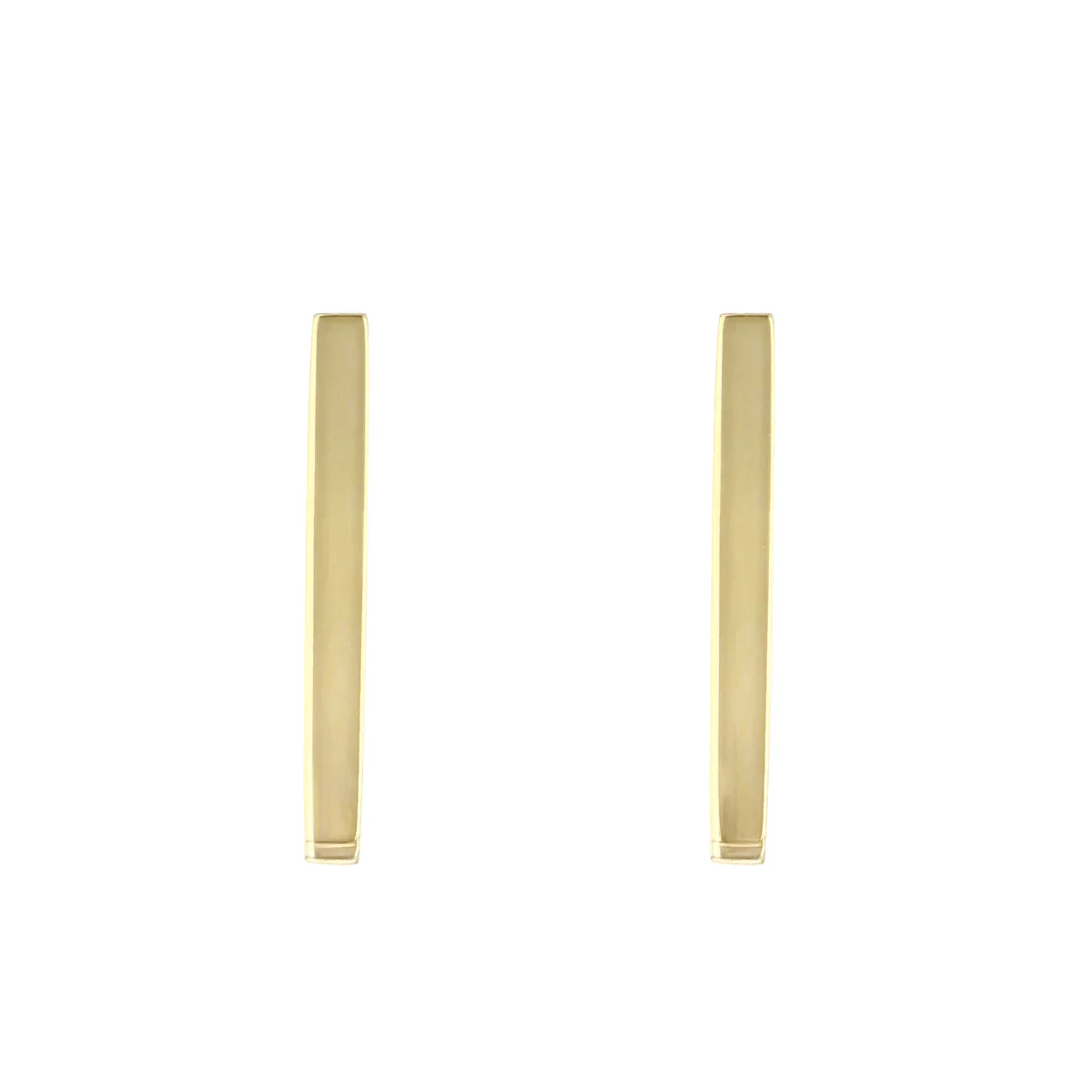 Soleil Collection Angular Hoop Earrings | 9K Solid Yellow Gold - Image 2