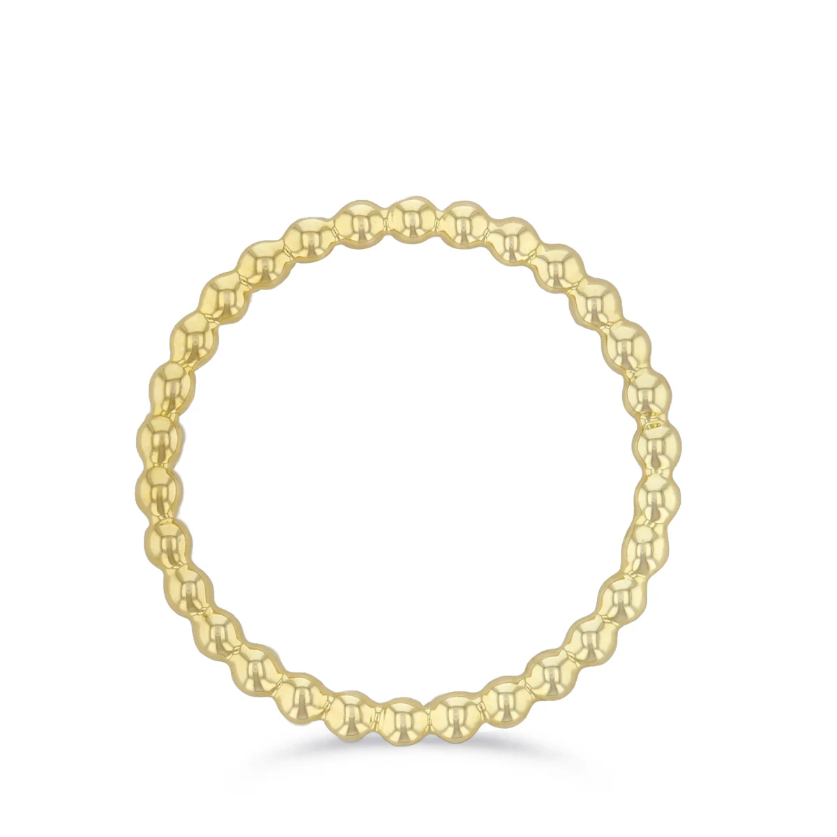 Soleil Collection Beaded Stacking Ring | 9K Solid Yellow Gold - Image 3