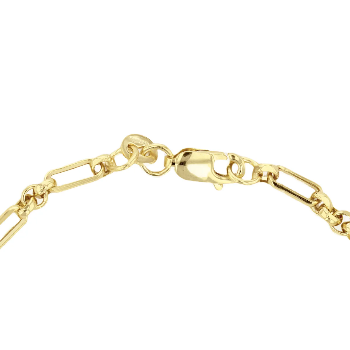 Soleil Collection Belcher & Figaro Bracelet | 9K Solid Yellow Gold - Image 3