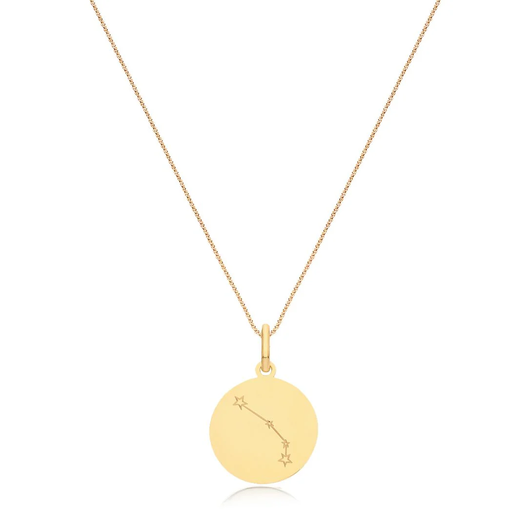 Soleil Collection Diamond Letter and Star Sign Pendant | 9K Solid Yellow Gold - Image 9