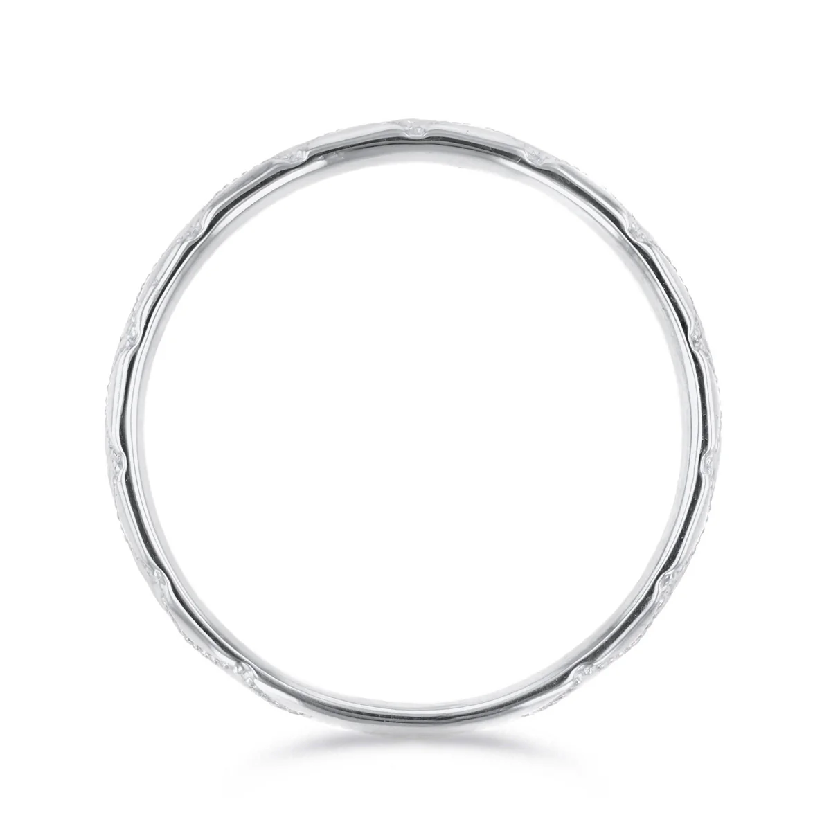 Soleil Collection Diamond Shape Patterned Dress Ring | 9K White Gold - Image 5