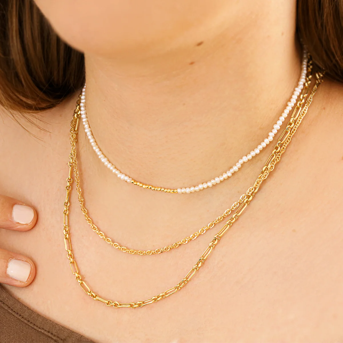 Soleil Collection 18" Figaro Necklace | 9K Solid Yellow Gold - Image 4